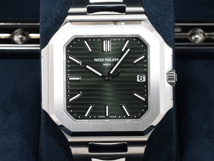 パテックフィリップ キュビタス Ref.5821/1A-001 ステンレススチール グリーン文字盤