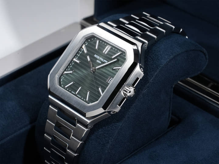 パテックフィリップ キュビタス Ref.5821/1A-001 ステンレススチール グリーン文字盤