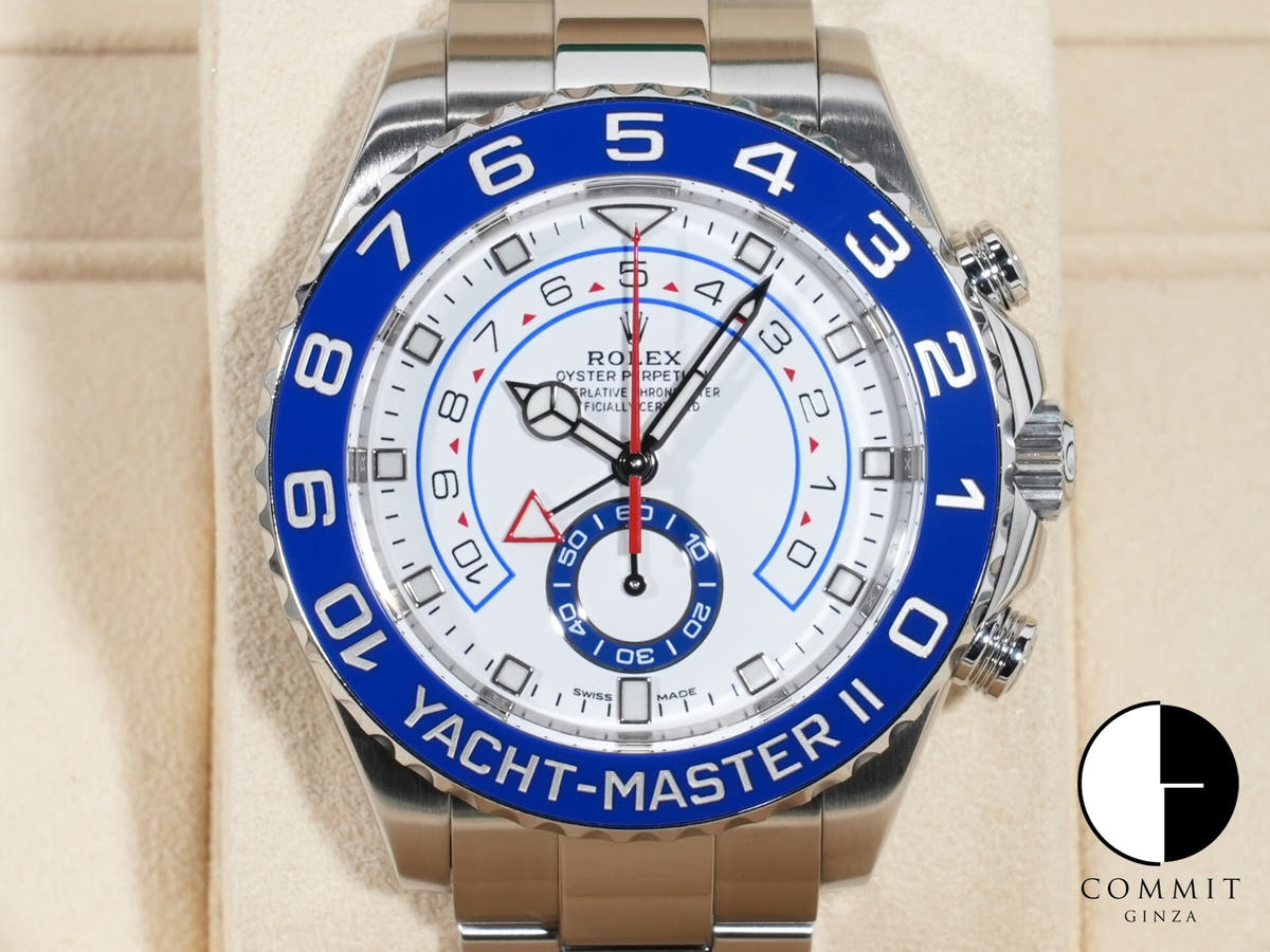 ロレックス ヨットマスターII Ref.116680 ステンレススチール ホワイト文字盤