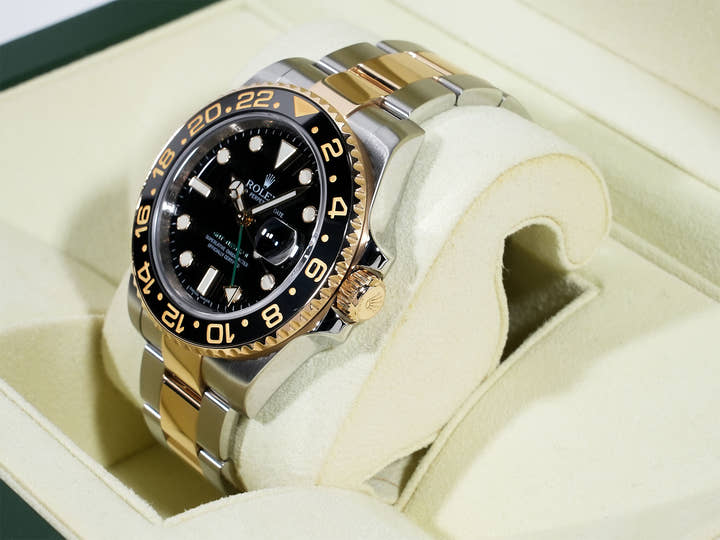 Rolex GMT-Master II Ref. 116713LN Stainless Steel/Yellow Gold Black Dial