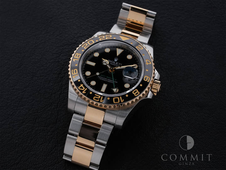 Rolex GMT-Master II Ref. 116713LN Stainless Steel/Yellow Gold Black Dial
