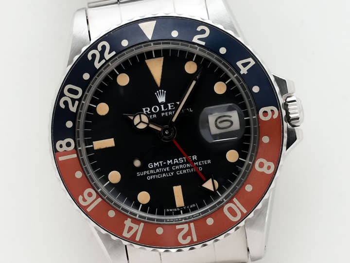 ロレックス GMTマスター Ref.1675 ステンレススチール ブラック文字盤 オイスターブレスレット