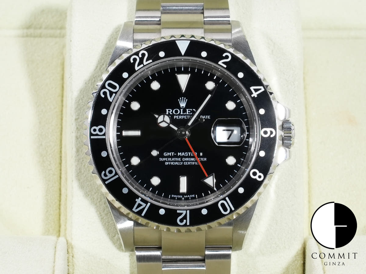 ロレックス GMTマスターII Ref.16710 ステンレススチール ブラック文字盤 オイスターブレスレット