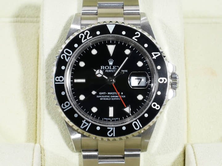 ロレックス GMTマスターII Ref.16710 ステンレススチール ブラック文字盤 オイスターブレスレット