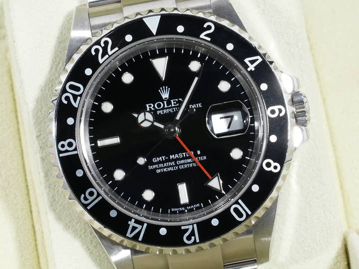 ロレックス GMTマスターII Ref.16710 ステンレススチール ブラック文字盤 オイスターブレスレット