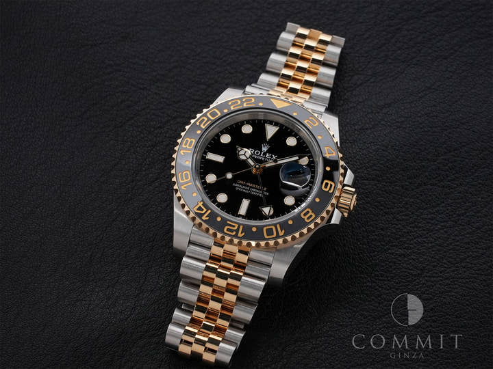 Rolex GMT-Master II Ref. 126713GRNR Stainless Steel/Yellow Gold Black Dial Jubilee Bracelet