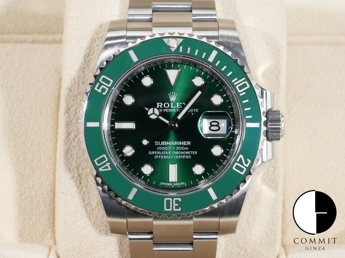 ロレックス サブマリーナー デイト Ref.116610LV ステンレススチール グリーン文字盤
