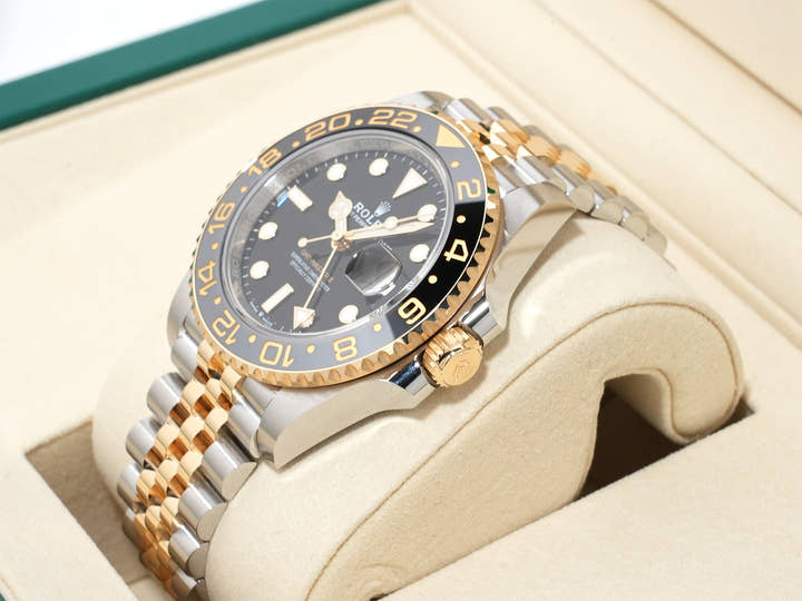 ロレックス GMTマスターII Ref.126713GRNR ステンレススチール/イエローゴールド ブラック文字盤 ジュビリーブレスレット