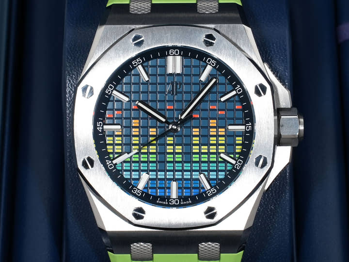 オーデマピゲ ロイヤルオーク オフショア ミュージックエディション Ref.15600TI.OO.A343CA.01 チタン ブルー文字盤