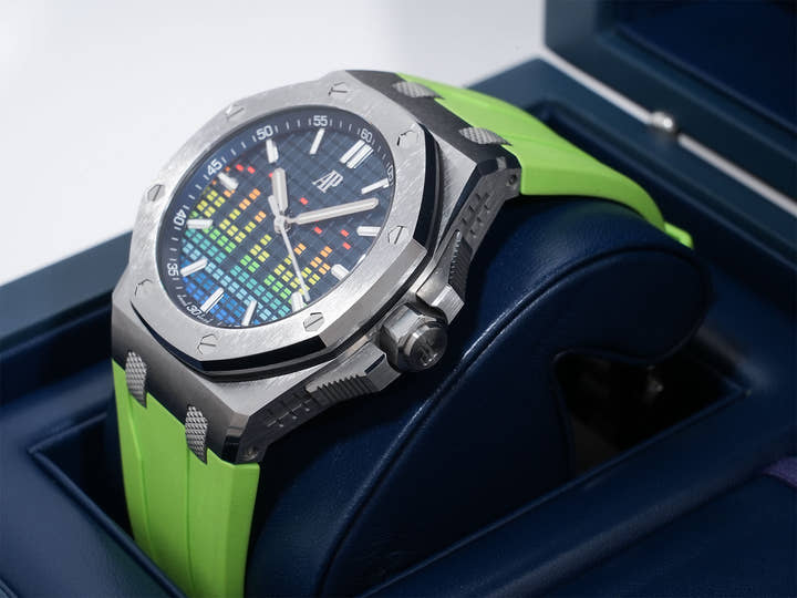 オーデマピゲ ロイヤルオーク オフショア ミュージックエディション Ref.15600TI.OO.A343CA.01 チタン ブルー文字盤