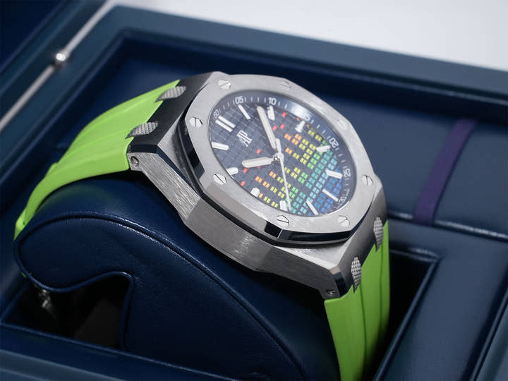 オーデマピゲ ロイヤルオーク オフショア ミュージックエディション Ref.15600TI.OO.A343CA.01 チタン ブルー文字盤