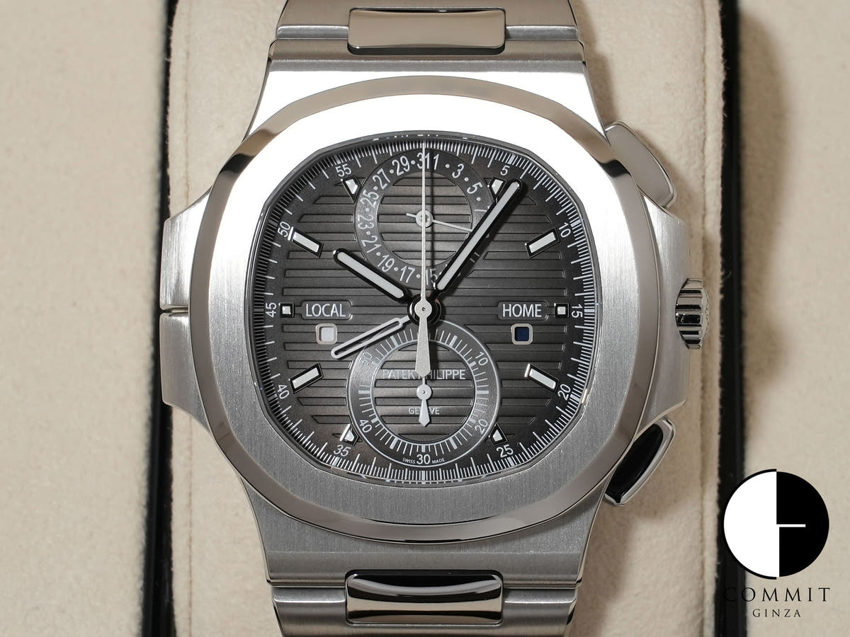 パテックフィリップ ノーチラス トラベルタイム クロノグラフ Ref.5990/1A-001 ステンレススチール ブラックグラデーション文字盤