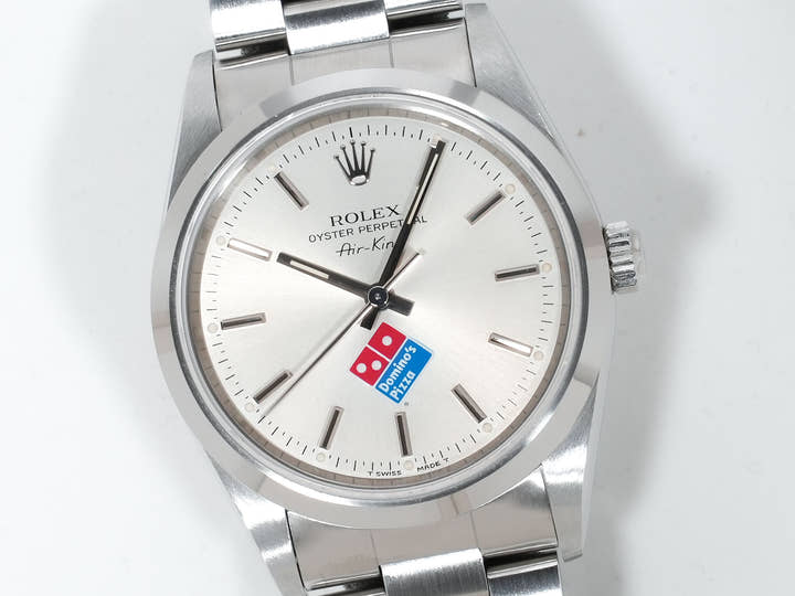 ロレックス エアキング ドミノピザ Ref.14000 ステンレススチール シルバー文字盤