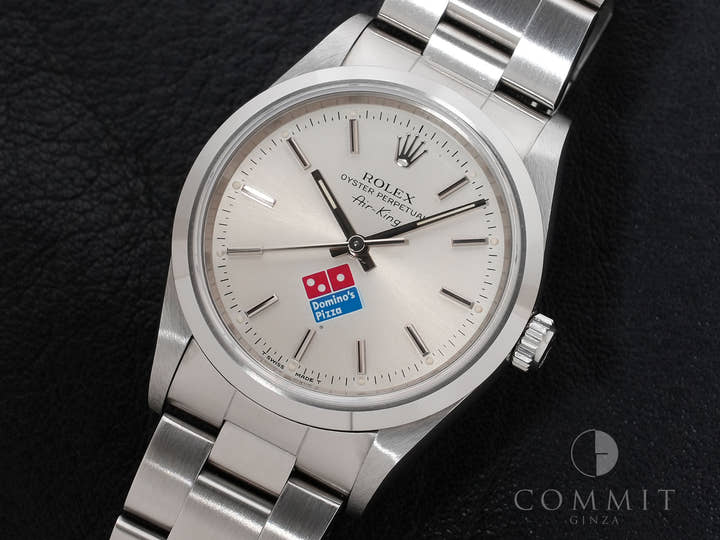 ロレックス エアキング ドミノピザ Ref.14000 ステンレススチール シルバー文字盤