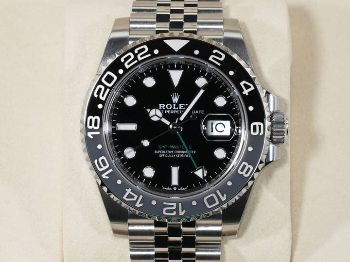ロレックス GMTマスターII Ref.126710GRNR ステンレススチール ブラック文字盤 ジュビリーブレスレット