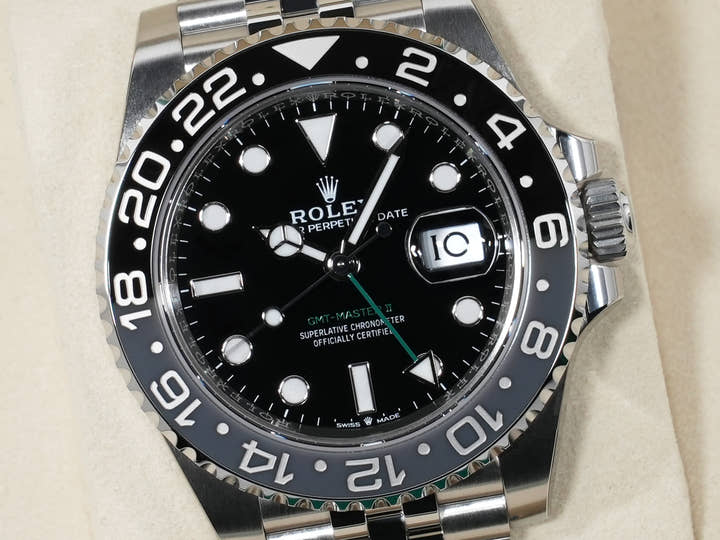 ロレックス GMTマスターII Ref.126710GRNR ステンレススチール ブラック文字盤 ジュビリーブレスレット