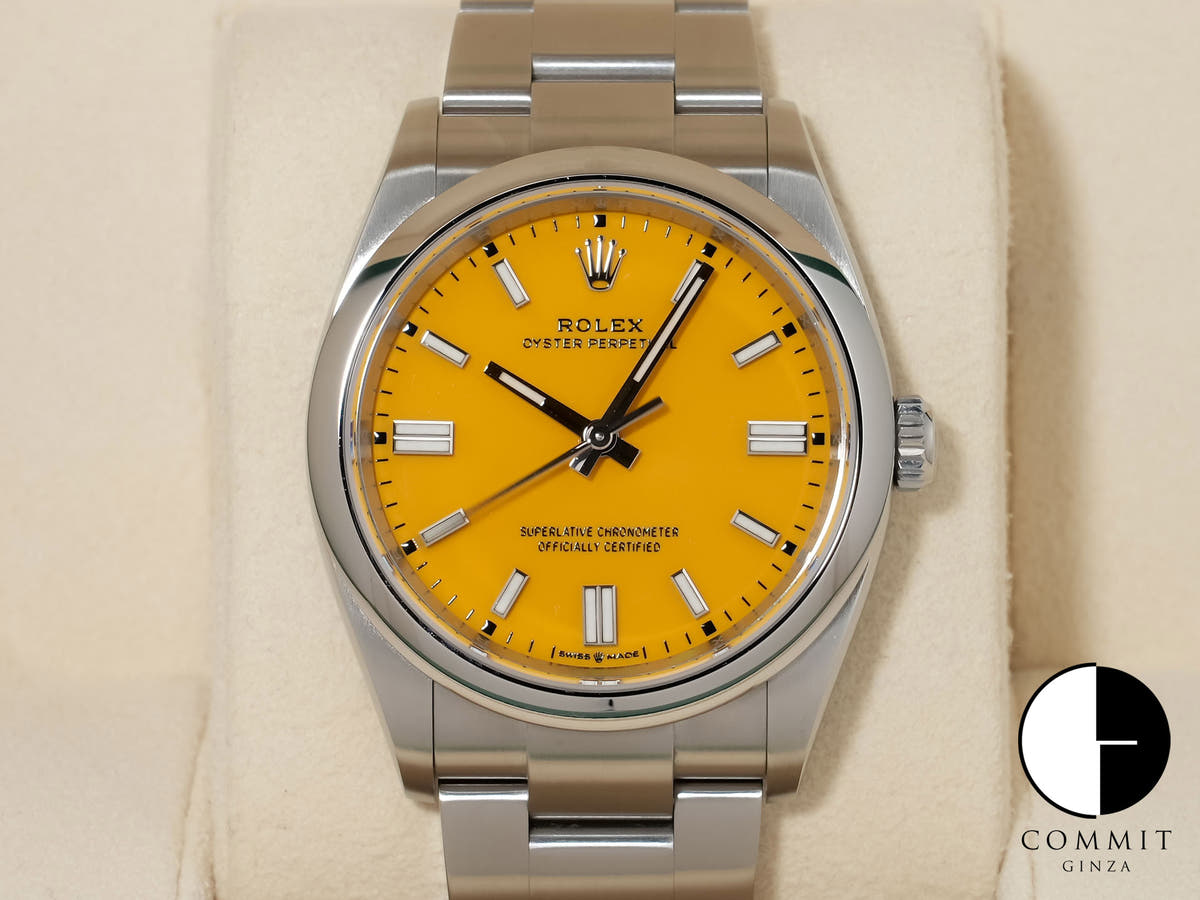 ロレックス オイスターパーペチュアル36 Ref.126000 ステンレススチール イエロー文字盤