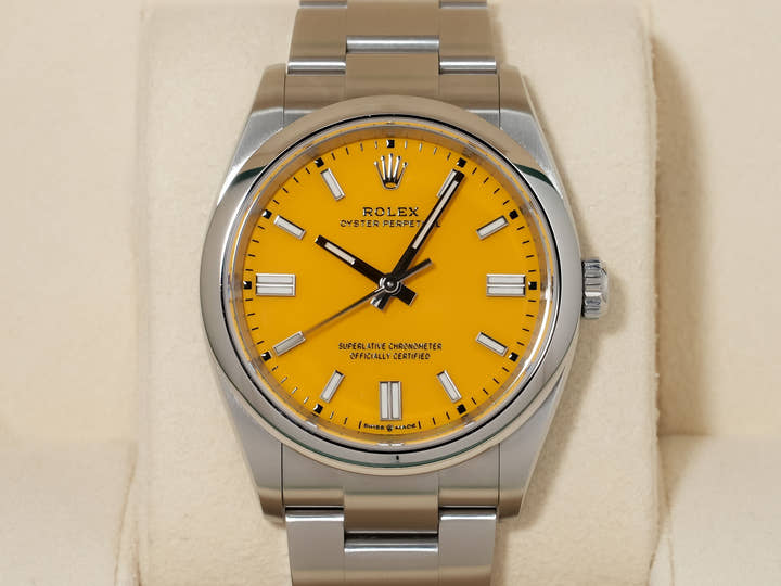 ロレックス オイスターパーペチュアル36 Ref.126000 ステンレススチール イエロー文字盤