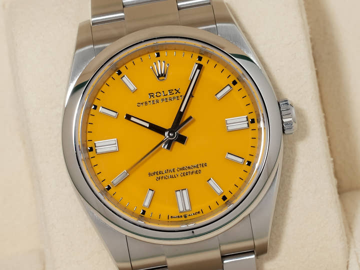 ロレックス オイスターパーペチュアル36 Ref.126000 ステンレススチール イエロー文字盤