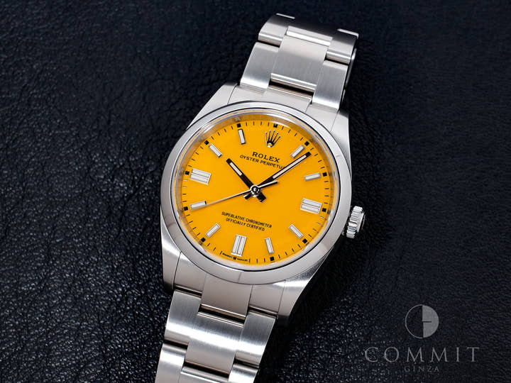 ロレックス オイスターパーペチュアル36 Ref.126000 ステンレススチール イエロー文字盤
