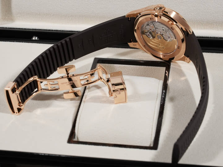 パテックフィリップ アクアノート Ref.5164R-001 ローズゴールド ブラウン エンボス文字盤