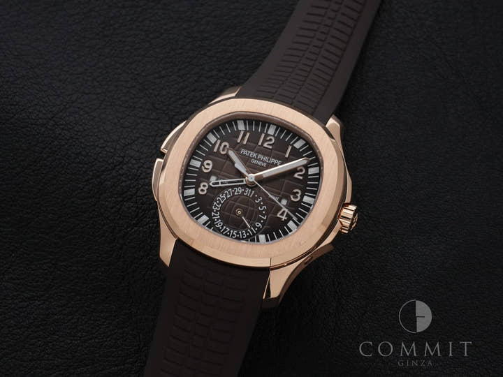 パテックフィリップ アクアノート Ref.5164R-001 ローズゴールド ブラウン エンボス文字盤