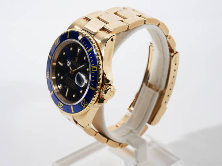 ロレックス サブマリーナー デイト Ref.16808 イエローゴールド ブルー文字盤