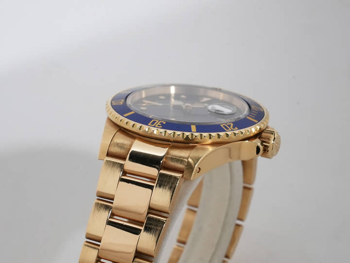 ロレックス サブマリーナー デイト Ref.16808 イエローゴールド ブルー文字盤