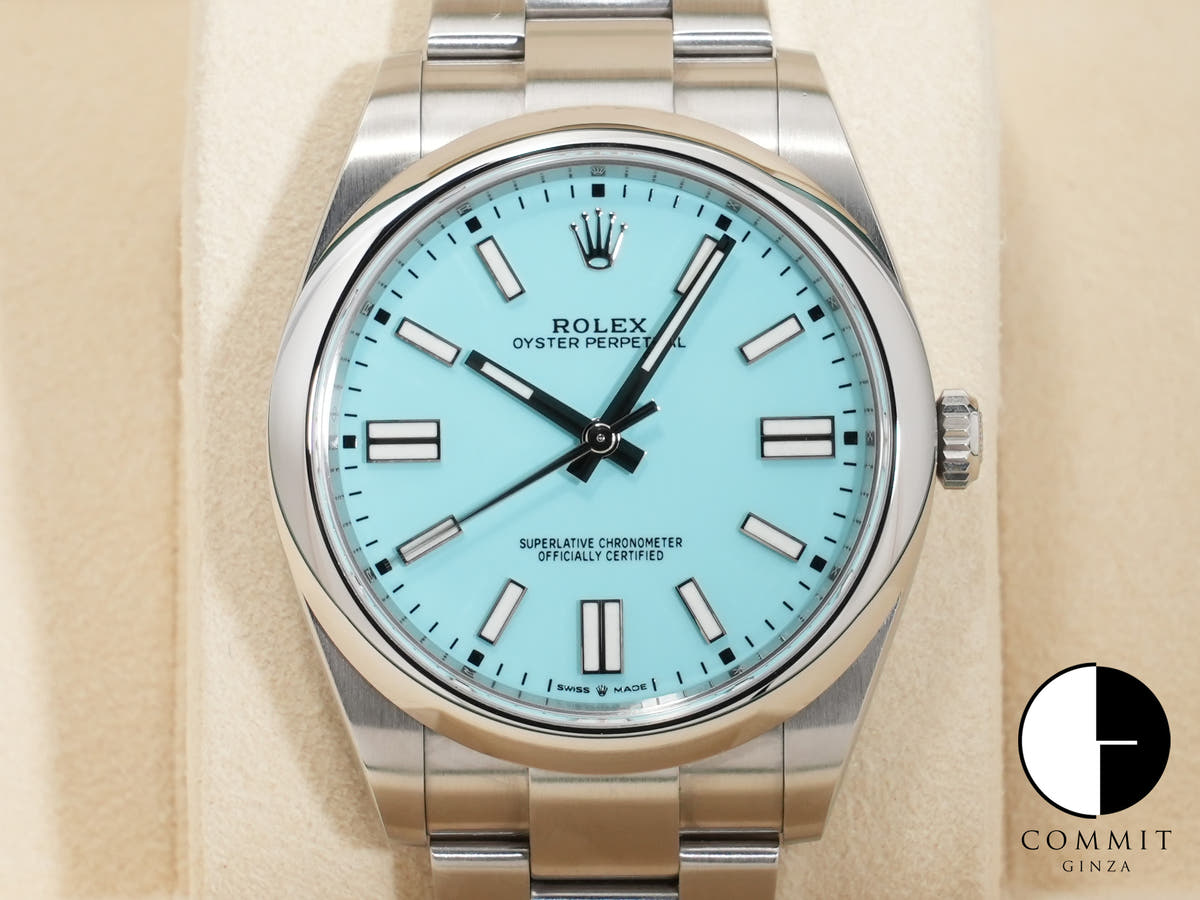 Rolex Oyster Perpetual 41 Ref. 124300 Stainless Steel Turquoise Dial
