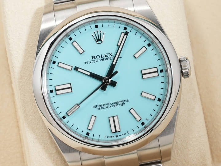 Rolex Oyster Perpetual 41 Ref. 124300 Stainless Steel Turquoise Dial