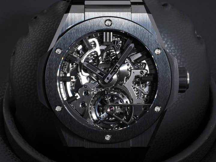 Hublot Big Bang Integrated Cathedral Minute Repeater Tourbillon Black Ceramic Ref.458.CX.1170.CX.YOS Skeleton Dial Unused 6suh8w22