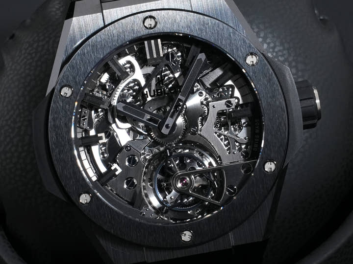 Hublot Big Bang Integrated Cathedral Minute Repeater Tourbillon Black Ceramic Ref.458.CX.1170.CX.YOS Skeleton Dial Unused 6suh8w22