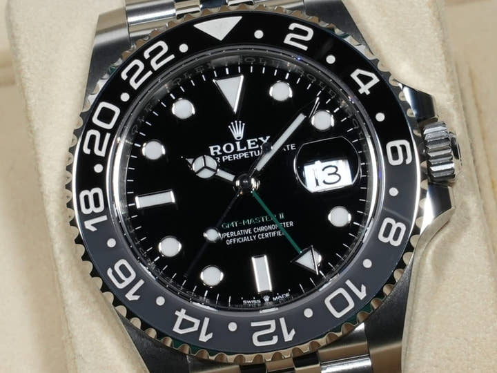 ロレックス GMTマスターII Ref.126710GRNR ステンレススチール ブラック文字盤 ジュビリーブレスレット