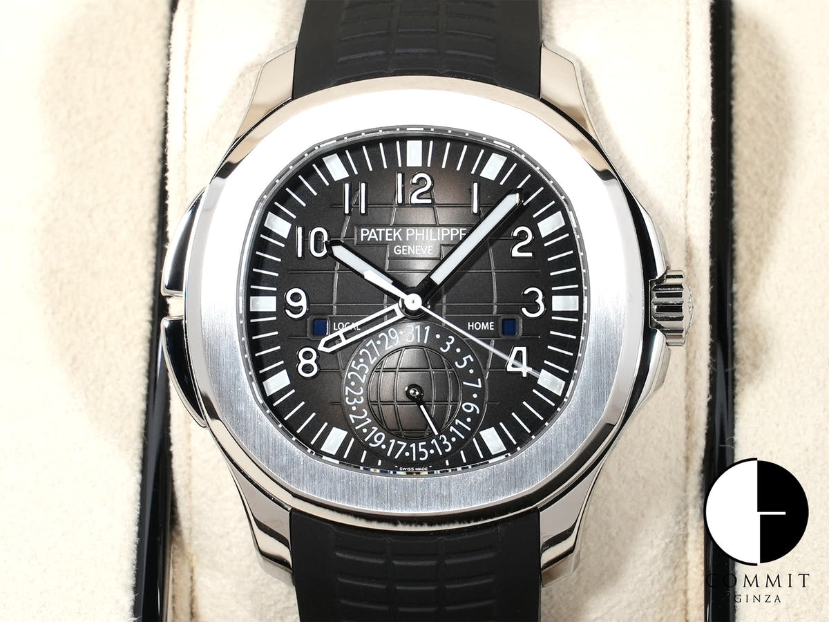 パテックフィリップ アクアノート トラベルタイム Ref.5164A-001 ステンレススチール ブラック文字盤