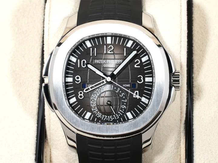パテックフィリップ アクアノート トラベルタイム Ref.5164A-001 ステンレススチール ブラック文字盤