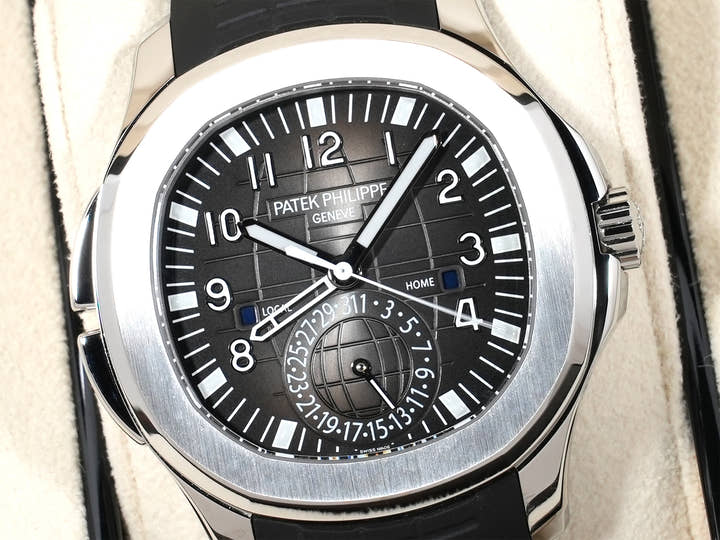 パテックフィリップ アクアノート トラベルタイム Ref.5164A-001 ステンレススチール ブラック文字盤