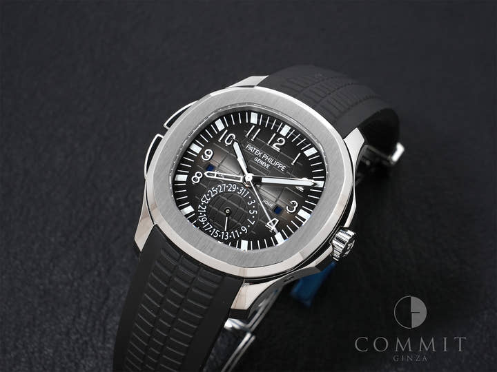 パテックフィリップ アクアノート トラベルタイム Ref.5164A-001 ステンレススチール ブラック文字盤