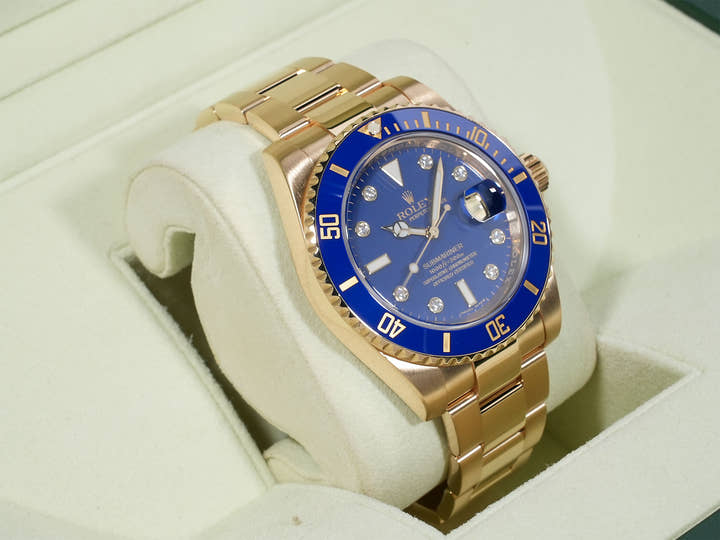 ロレックス サブマリーナー デイト Ref.116618GLB イエローゴールド ブルー文字盤 中古 nzs594uz