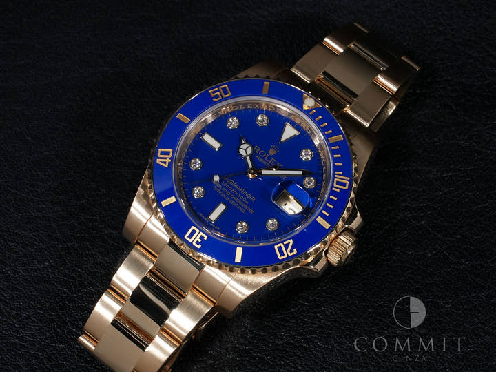 ロレックス サブマリーナー デイト Ref.116618GLB イエローゴールド ブルー文字盤 中古 nzs594uz