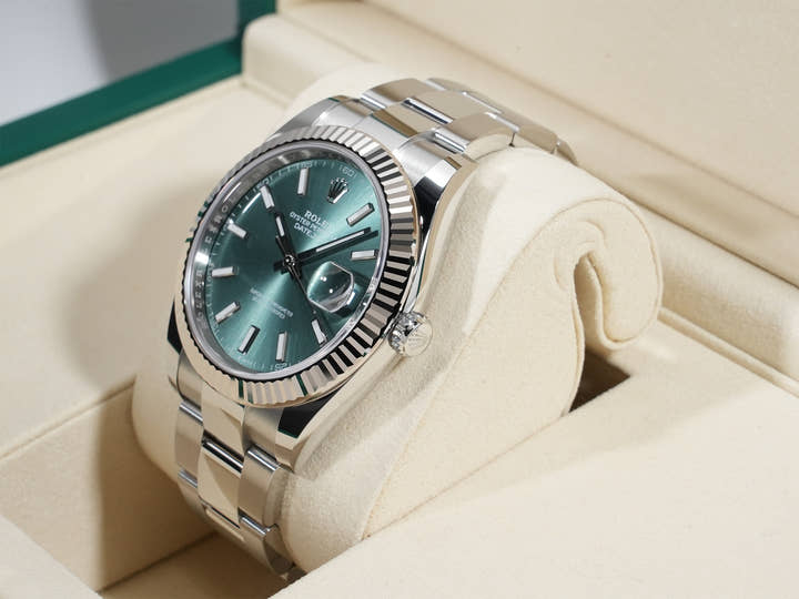 ロレックス デイトジャスト41 Ref.126334 ステンレススチール/ホワイトゴールド ミントグリーン文字盤