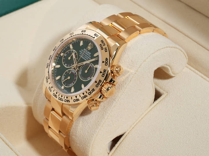 ロレックス デイトナ Ref.116508 イエローゴールド グリーン文字盤 美品 kj86wetr