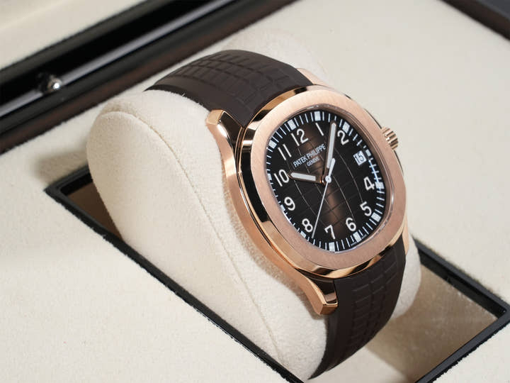 パテックフィリップ アクアノート Ref.5167R-001 ローズゴールド ブラウン文字盤