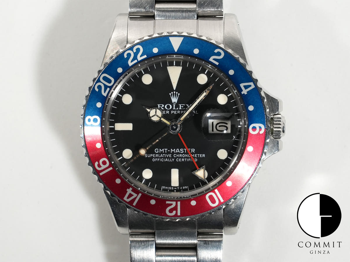 ロレックス GMTマスター Ref.1675 ステンレススチール ブラック文字盤 オイスターブレスレット