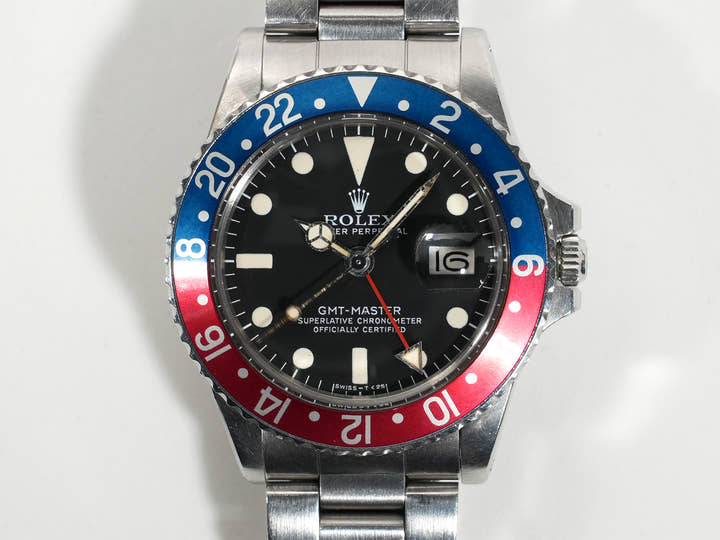 ロレックス GMTマスター Ref.1675 ステンレススチール ブラック文字盤 オイスターブレスレット