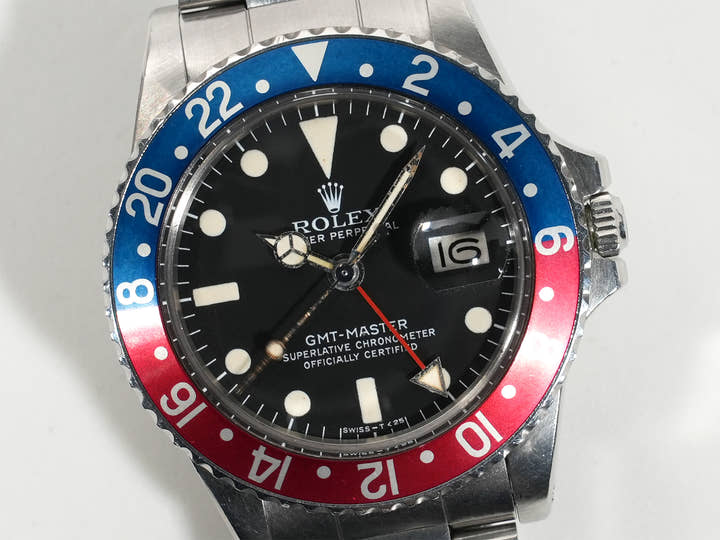 ロレックス GMTマスター Ref.1675 ステンレススチール ブラック文字盤 オイスターブレスレット