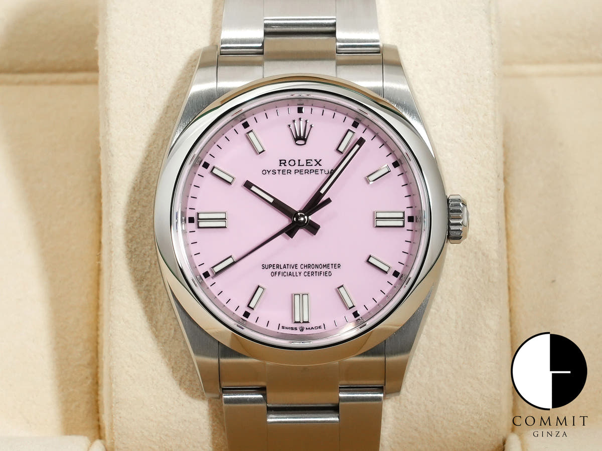 ロレックス オイスターパーペチュアル36 Ref.126000 ステンレススチール キャンディピンク文字盤