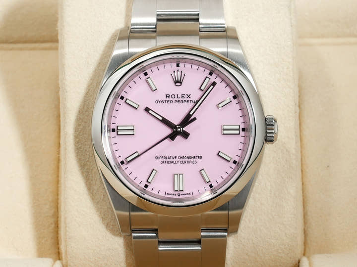 ロレックス オイスターパーペチュアル36 Ref.126000 ステンレススチール キャンディピンク文字盤