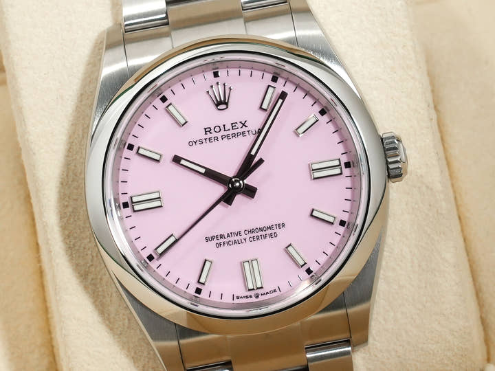 ロレックス オイスターパーペチュアル36 Ref.126000 ステンレススチール キャンディピンク文字盤