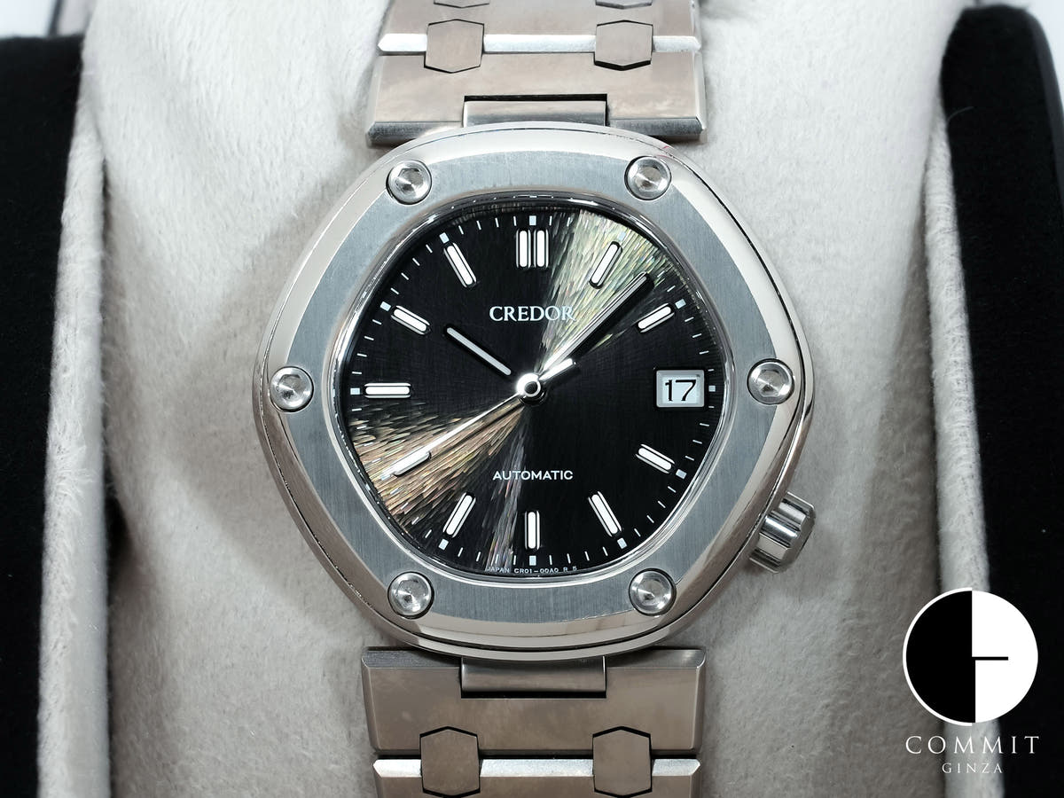 セイコー クレドール ロコモティブ Ref.GCCR999 TI ブラック文字盤 中古 g2fqk3uv