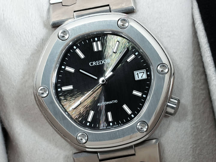 セイコー クレドール ロコモティブ Ref.GCCR999 TI ブラック文字盤 中古 g2fqk3uv